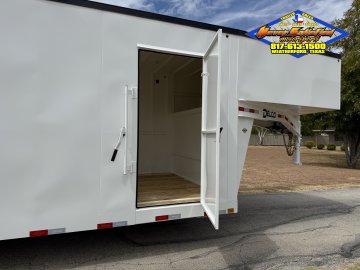2026 DELCO E224 8' X 24' GOOSENECK ENCLOSED CARGO TRAILER WITH SPRING ASSISTED RAMP GATE AND SPARE 1