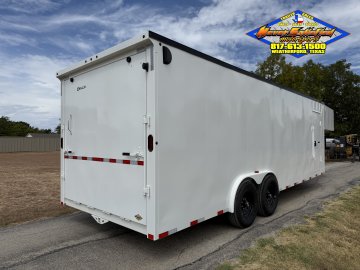 2026 DELCO E224 8' X 24' GOOSENECK ENCLOSED CARGO TRAILER WITH SPRING ASSISTED RAMP GATE AND SPARE 1