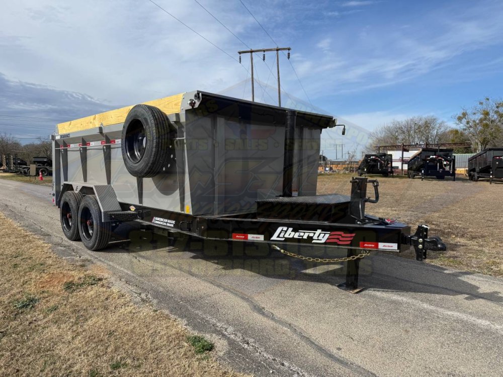 2026 LIBERTY 83" X 14' BUMPER PULL TELESCOPIC DUMP TRAILER WITH TARP, RAMPS, AND SPARE 17,500 GVWR G