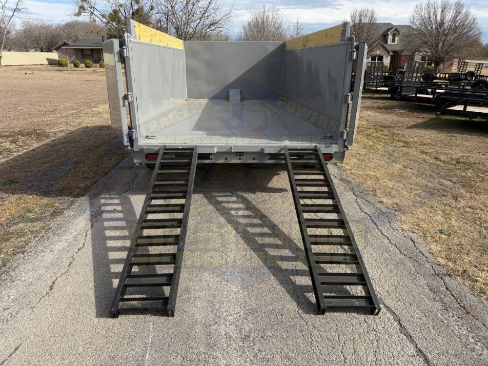 2026 LIBERTY 83" X 14' BUMPER PULL TELESCOPIC DUMP TRAILER WITH TARP, RAMPS, AND SPARE 17,500 GVWR G