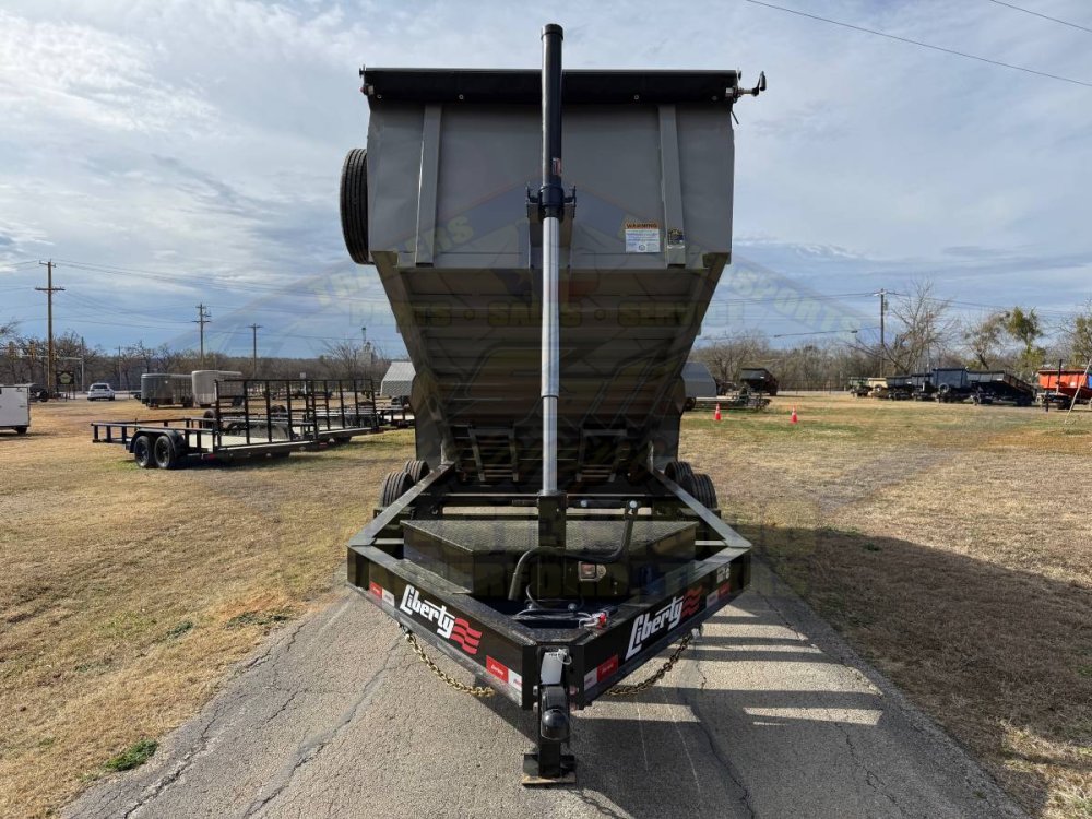 2026 LIBERTY 83" X 14' BUMPER PULL TELESCOPIC DUMP TRAILER WITH TARP, RAMPS, AND SPARE 17,500 GVWR G