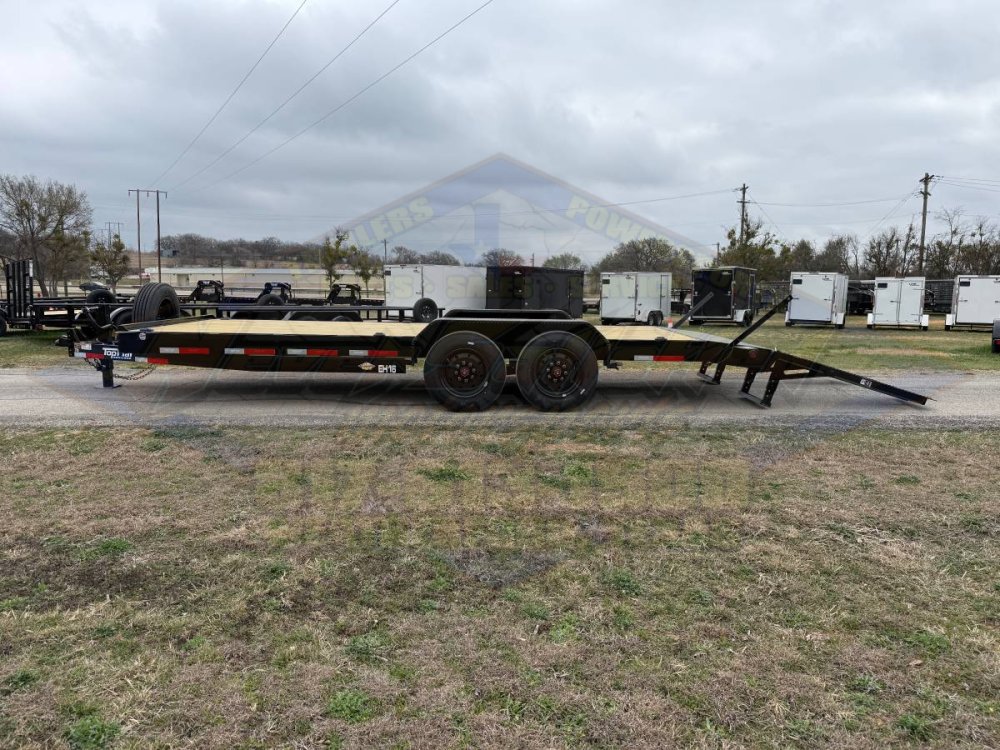 2026 TOP HAT 83" X 20' EQUIPMENT HAULER WITH WIDE STAND UP RAMPS AND SPARE, 17500-GVWR