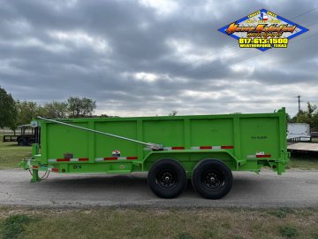 2026 TOP HAT 83" X 16' LOW PROFILE DUMP TRAILER WITH LONG ARM TARP, HYDRAULIC JACK, RAMPS AND SPARE 