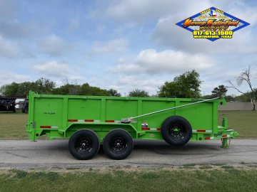2026 TOP HAT 83" X 16' LOW PROFILE DUMP TRAILER WITH LONG ARM TARP, HYDRAULIC JACK, RAMPS AND SPARE 