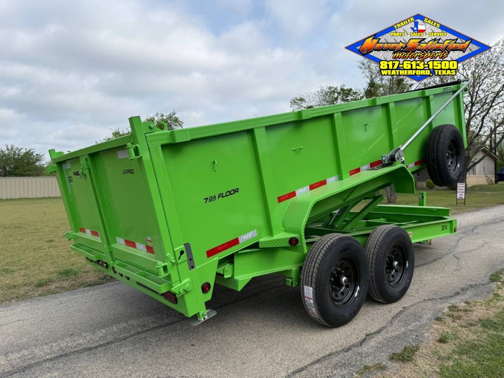 2026 TOP HAT 83" X 16' LOW PROFILE DUMP TRAILER WITH LONG ARM TARP, HYDRAULIC JACK, RAMPS AND SPARE 