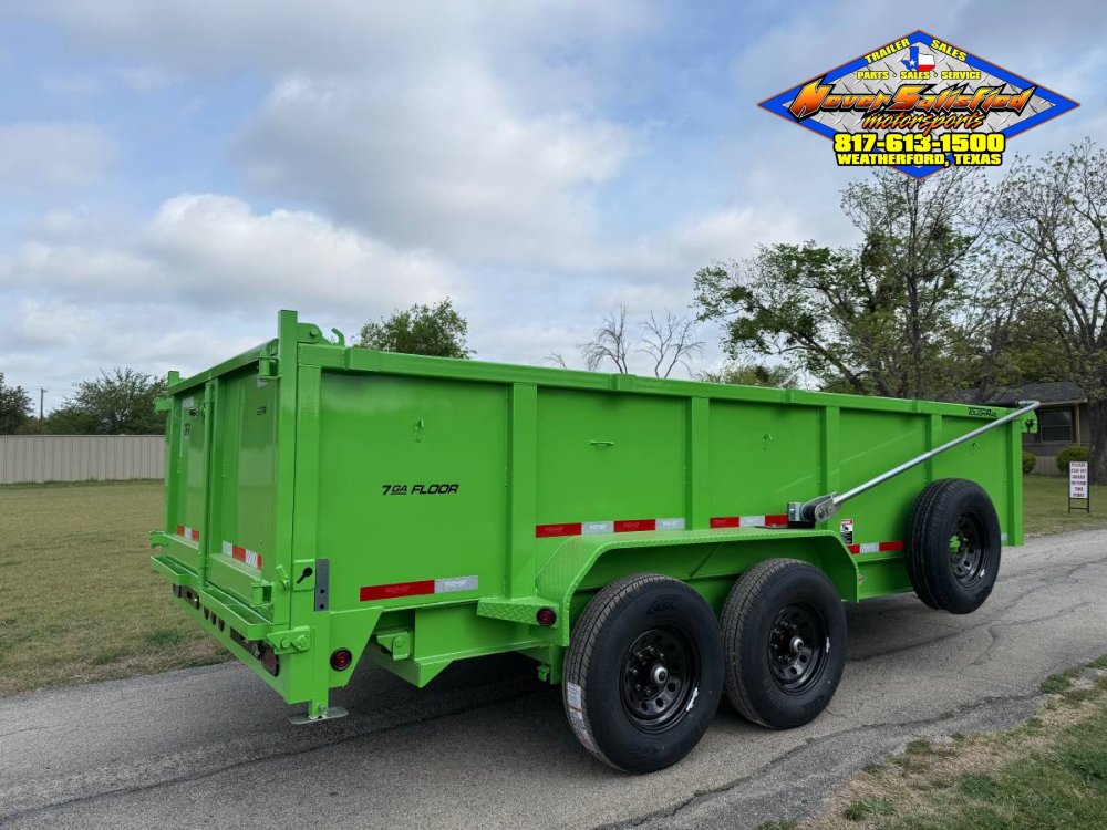 2026 TOP HAT 83" X 16' LOW PROFILE DUMP TRAILER WITH LONG ARM TARP, HYDRAULIC JACK, RAMPS AND SPARE 
