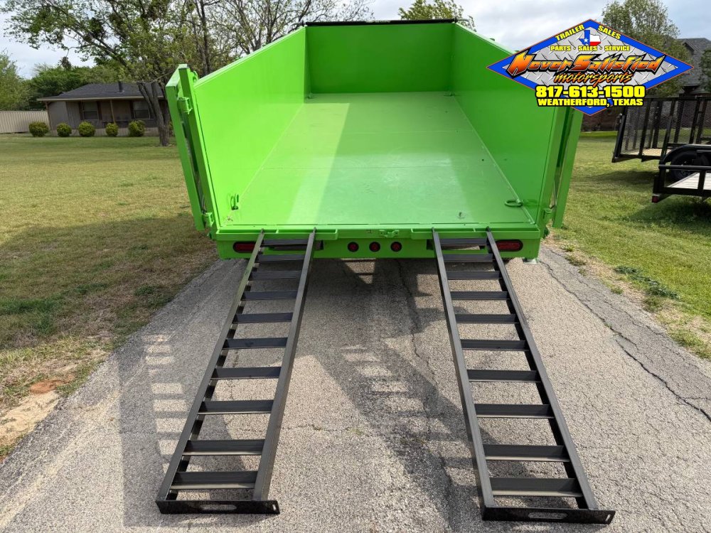 2026 TOP HAT 83" X 16' LOW PROFILE DUMP TRAILER WITH LONG ARM TARP, HYDRAULIC JACK, RAMPS AND SPARE 