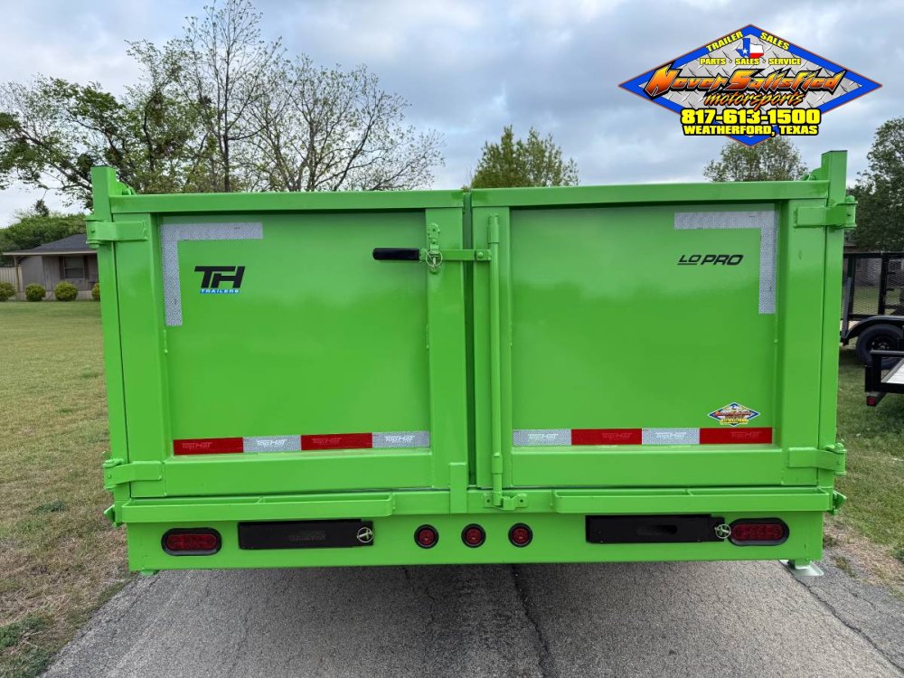 2026 TOP HAT 83" X 16' LOW PROFILE DUMP TRAILER WITH LONG ARM TARP, HYDRAULIC JACK, RAMPS AND SPARE 