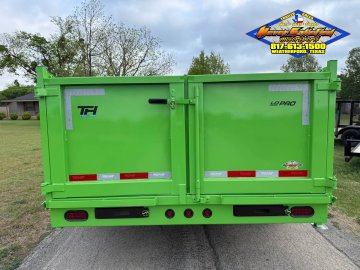 2026 TOP HAT 83" X 16' LOW PROFILE DUMP TRAILER WITH LONG ARM TARP, HYDRAULIC JACK, RAMPS AND SPARE 