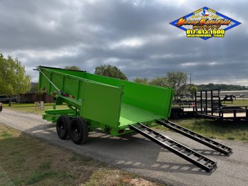 2026 TOP HAT 83" X 16' LOW PROFILE DUMP TRAILER WITH LONG ARM TARP, HYDRAULIC JACK, RAMPS AND SPARE 