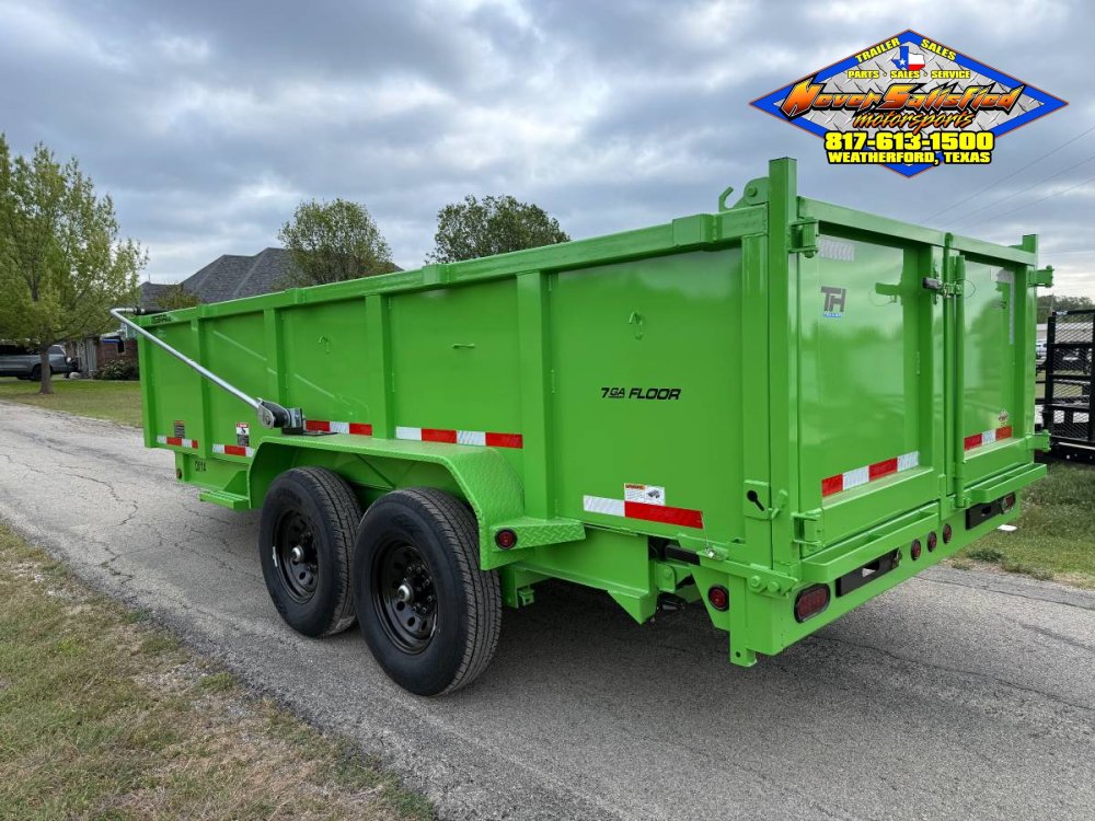 2026 TOP HAT 83" X 16' LOW PROFILE DUMP TRAILER WITH LONG ARM TARP, HYDRAULIC JACK, RAMPS AND SPARE 