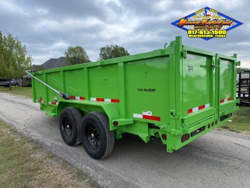 2026 TOP HAT 83" X 16' LOW PROFILE DUMP TRAILER WITH LONG ARM TARP, HYDRAULIC JACK, RAMPS AND SPARE 
