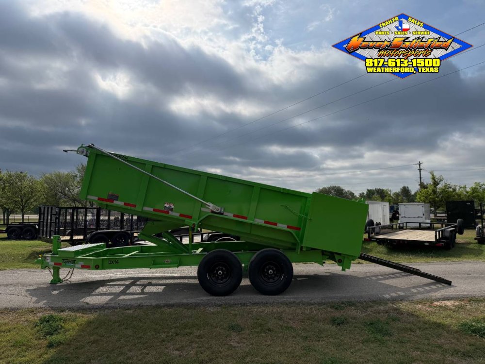 2026 TOP HAT 83" X 16' LOW PROFILE DUMP TRAILER WITH LONG ARM TARP, HYDRAULIC JACK, RAMPS AND SPARE 