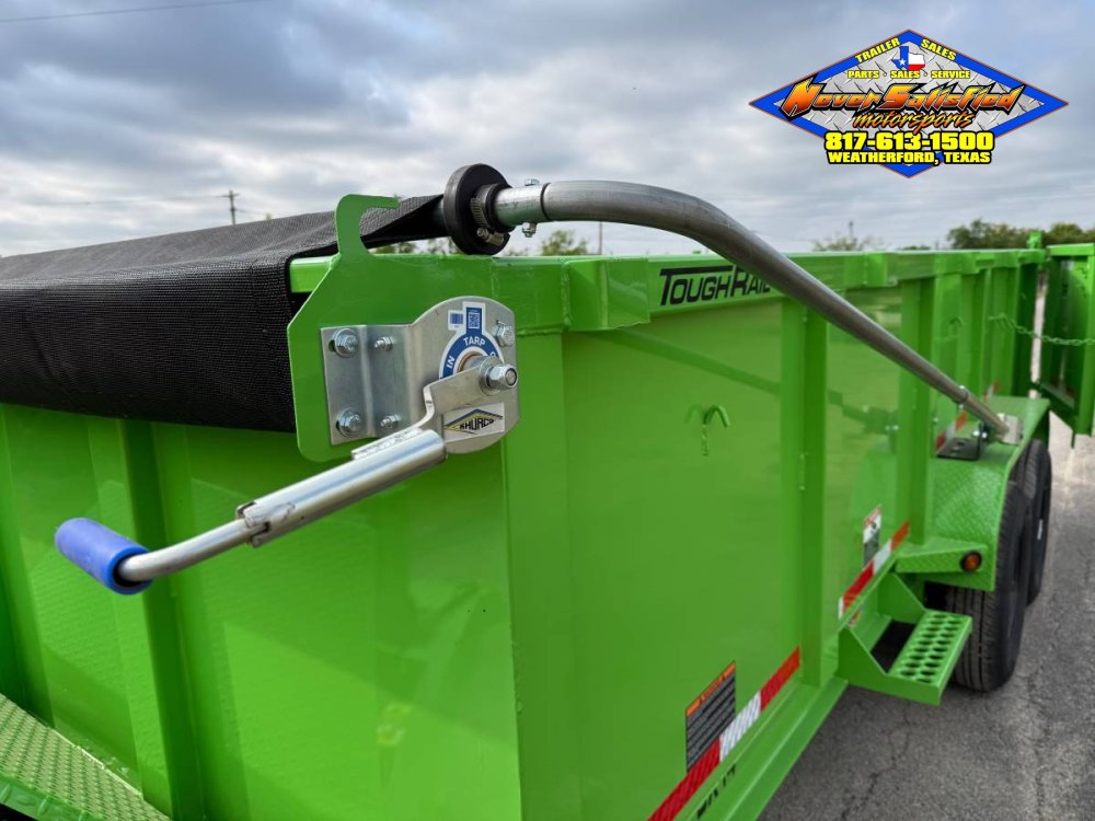 2026 TOP HAT 83" X 16' LOW PROFILE DUMP TRAILER WITH LONG ARM TARP, HYDRAULIC JACK, RAMPS AND SPARE 