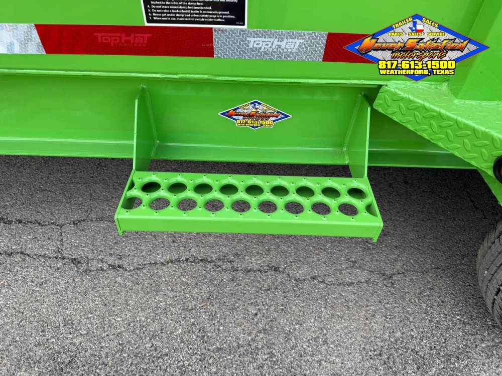 2026 TOP HAT 83" X 16' LOW PROFILE DUMP TRAILER WITH LONG ARM TARP, HYDRAULIC JACK, RAMPS AND SPARE 