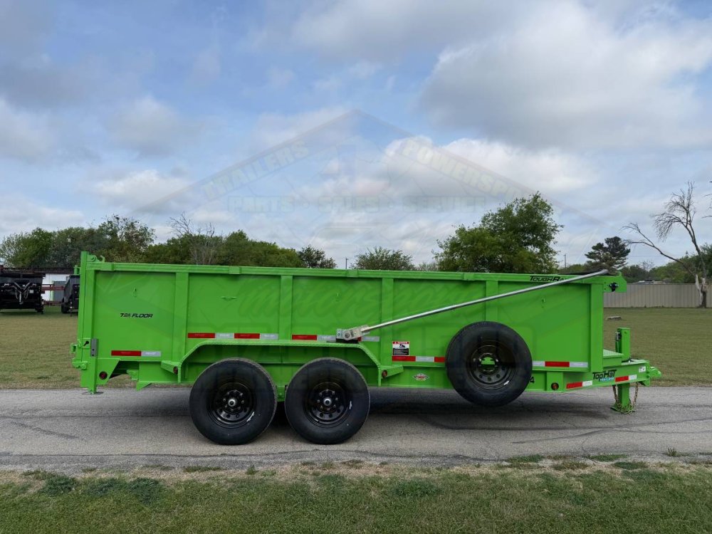 2026 TOP HAT 83" X 16' LOW PROFILE DUMP TRAILER WITH LONG ARM TARP, HYDRAULIC JACK, RAMPS AND SPARE 