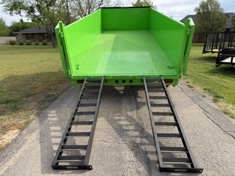 2026 TOP HAT 83" X 16' LOW PROFILE DUMP TRAILER WITH LONG ARM TARP, HYDRAULIC JACK, RAMPS AND SPARE 