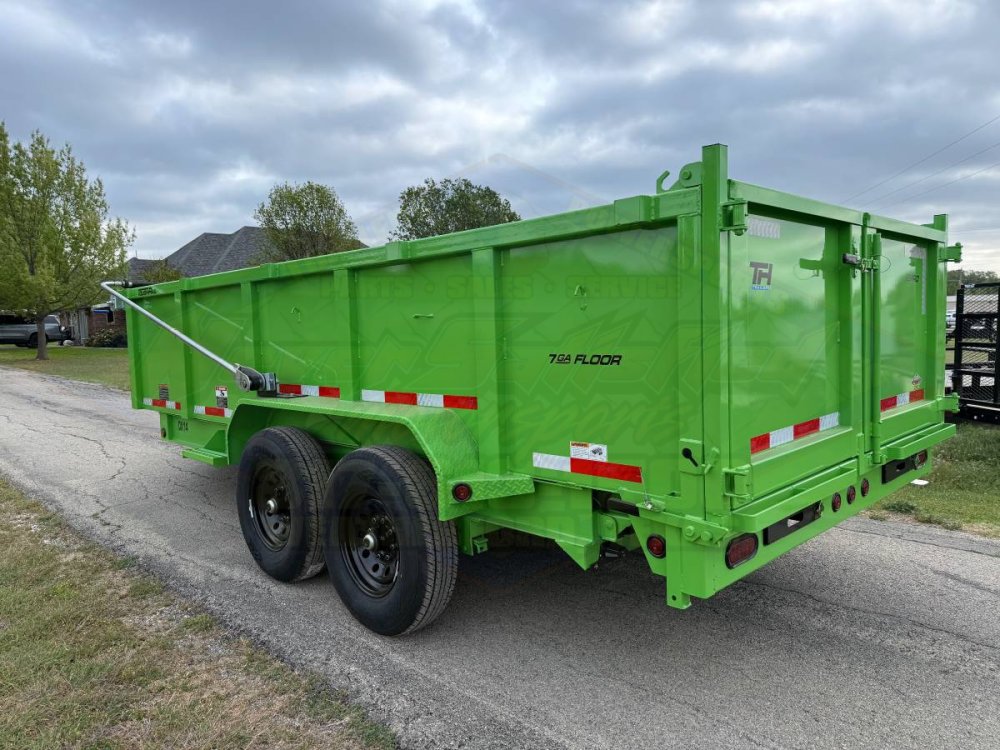 2026 TOP HAT 83" X 16' LOW PROFILE DUMP TRAILER WITH LONG ARM TARP, HYDRAULIC JACK, RAMPS AND SPARE 