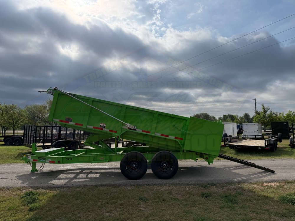 2026 TOP HAT 83" X 16' LOW PROFILE DUMP TRAILER WITH LONG ARM TARP, HYDRAULIC JACK, RAMPS AND SPARE 
