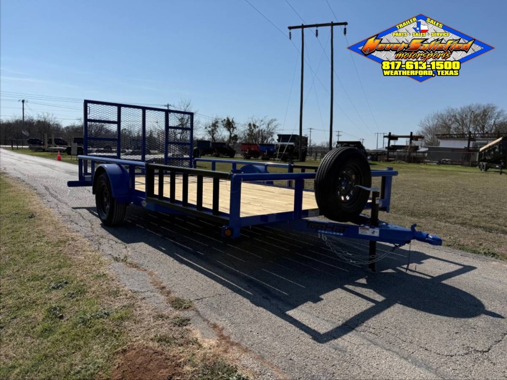 2026 TOP HAT 83" X 14' SINGLE AXLE UTILITY TRAILER W/ SIDE RAMPS, 4' SPRING ASSIST RAMP GATE, SPARE