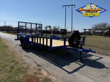 2026 TOP HAT 83" X 14' SINGLE AXLE UTILITY TRAILER W/ SIDE RAMPS, 4' SPRING ASSIST RAMP GATE, SPARE 