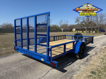 2026 TOP HAT 83" X 14' SINGLE AXLE UTILITY TRAILER W/ SIDE RAMPS, 4' SPRING ASSIST RAMP GATE, SPARE 