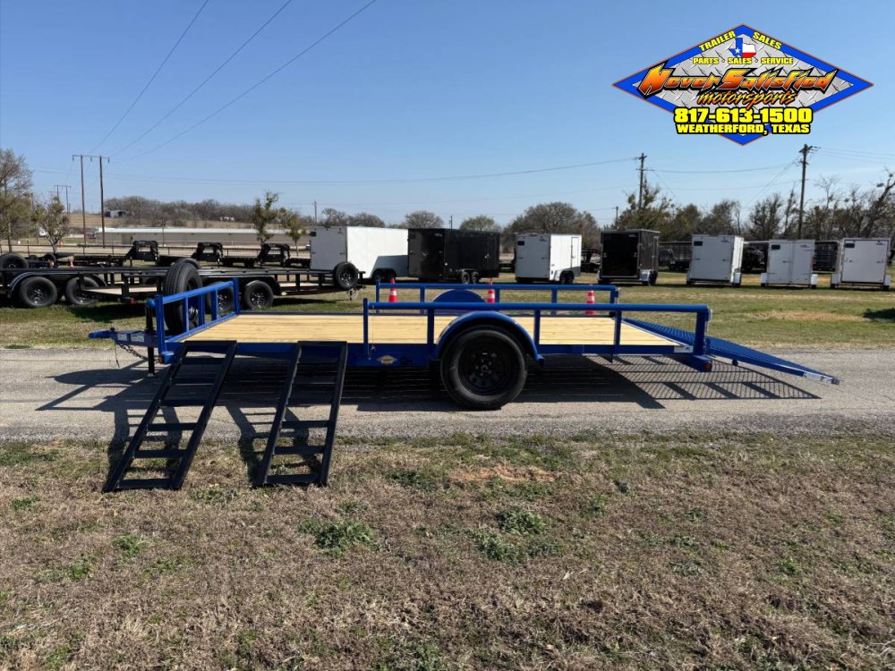 2026 TOP HAT 83" X 14' SINGLE AXLE UTILITY TRAILER W/ SIDE RAMPS, 4' SPRING ASSIST RAMP GATE, SPARE 
