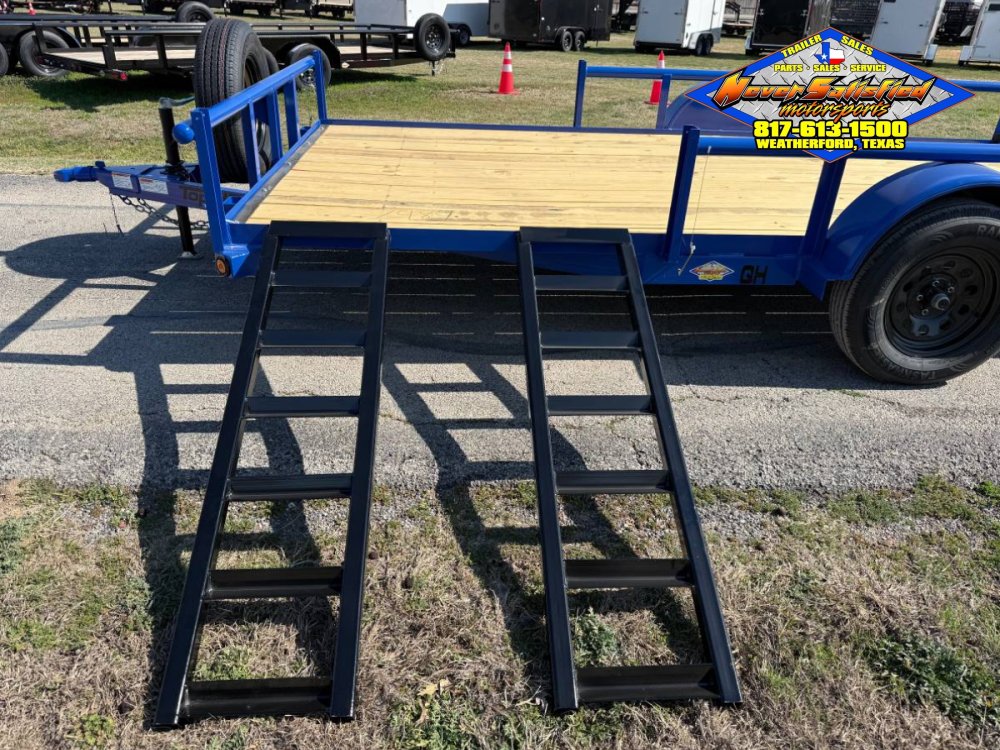 2026 TOP HAT 83" X 14' SINGLE AXLE UTILITY TRAILER W/ SIDE RAMPS, 4' SPRING ASSIST RAMP GATE, SPARE 