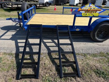 2026 TOP HAT 83" X 14' SINGLE AXLE UTILITY TRAILER W/ SIDE RAMPS, 4' SPRING ASSIST RAMP GATE, SPARE 