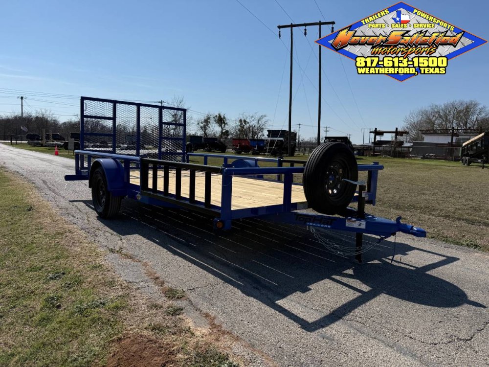 2026 TOP HAT 83" X 14' SINGLE AXLE UTILITY TRAILER W/ SIDE RAMPS, 4' SPRING ASSIST RAMP GATE, SPARE 