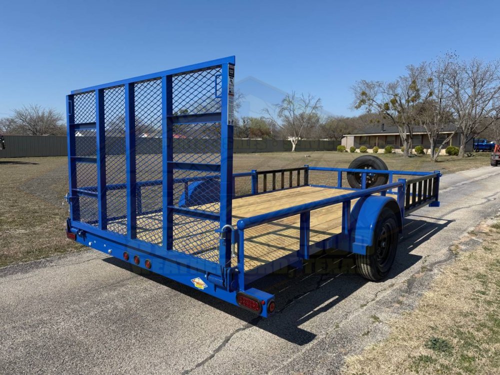 2026 TOP HAT 83" X 14' SINGLE AXLE UTILITY TRAILER W/ SIDE RAMPS, 4' SPRING ASSIST RAMP GATE, SPARE 
