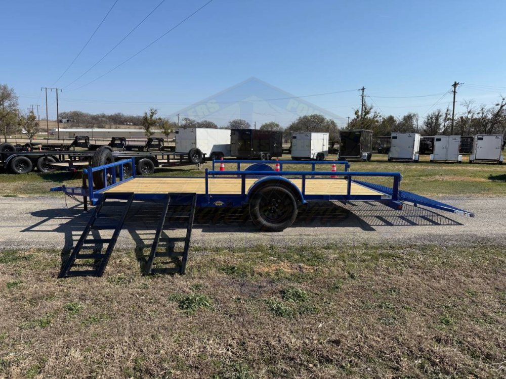 2026 TOP HAT 83" X 14' SINGLE AXLE UTILITY TRAILER W/ SIDE RAMPS, 4' SPRING ASSIST RAMP GATE, SPARE 