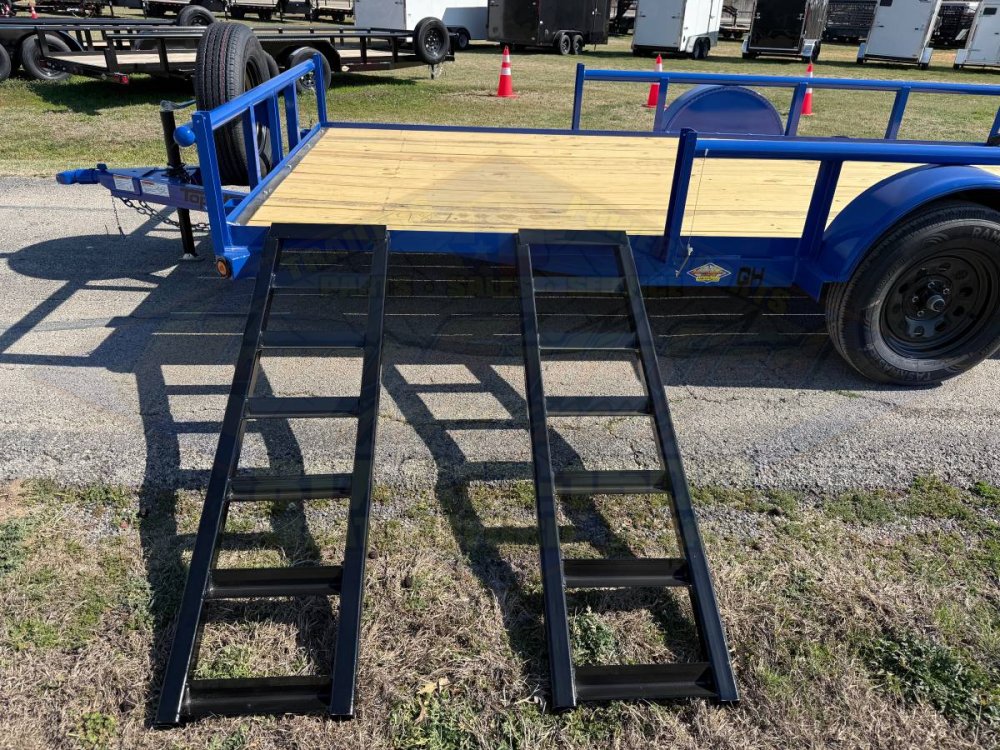 2026 TOP HAT 83" X 14' SINGLE AXLE UTILITY TRAILER W/ SIDE RAMPS, 4' SPRING ASSIST RAMP GATE, SPARE 