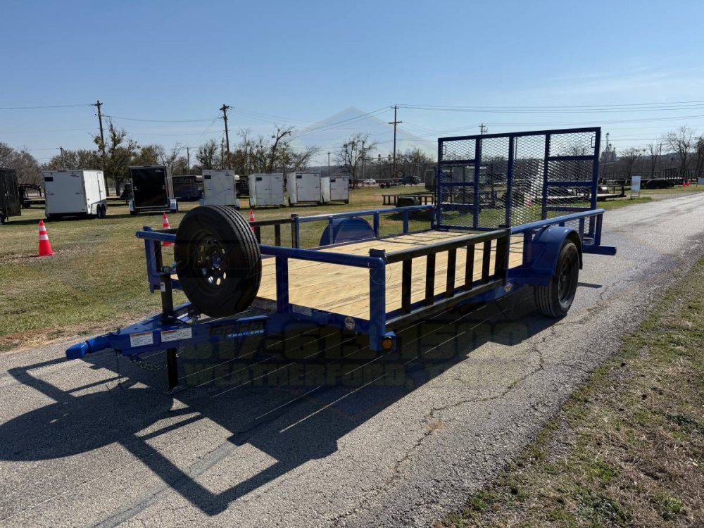 2026 TOP HAT 83" X 14' SINGLE AXLE UTILITY TRAILER W/ SIDE RAMPS, 4' SPRING ASSIST RAMP GATE, SPARE 