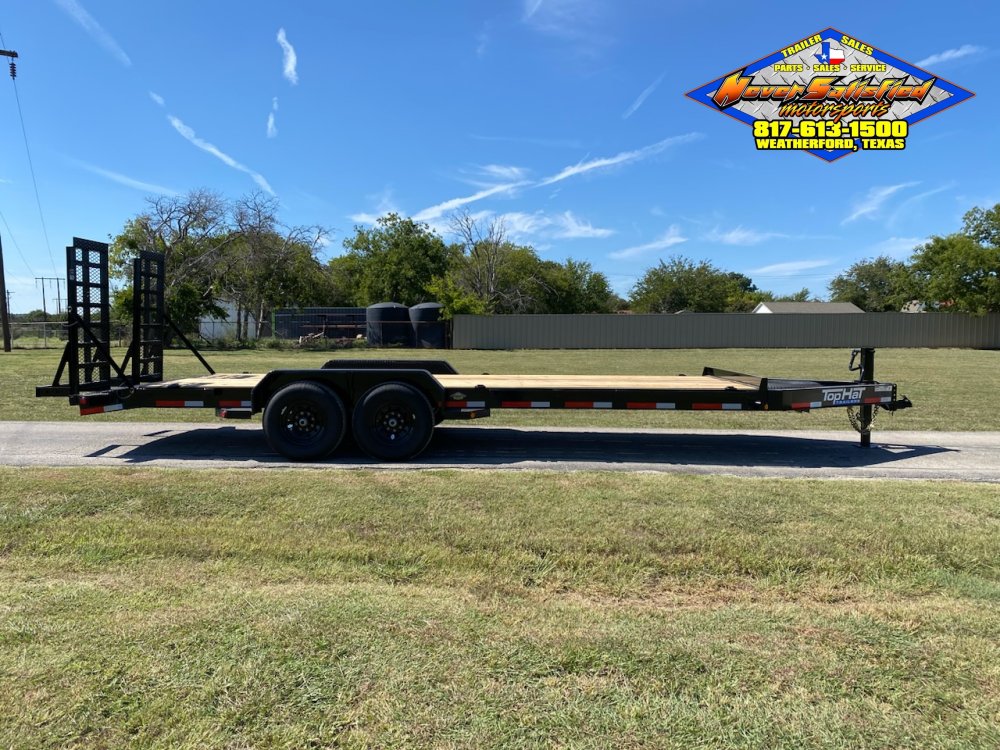 2026 TOP HAT 83" X 22' EQUIPMENT TRAILER W/ WIDE STAND UP RAMPS, SPARE 14,000 GVWR