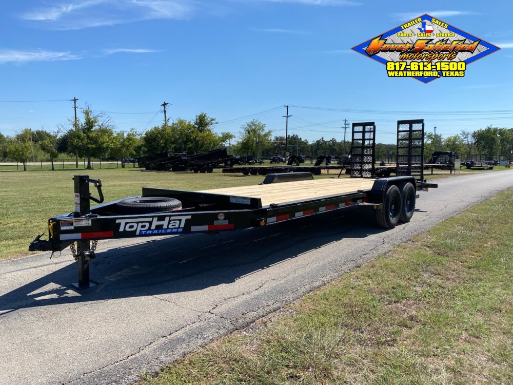 2026 TOP HAT 83" X 22' EQUIPMENT TRAILER W/ WIDE STAND UP RAMPS, SPARE 14,000 GVWR