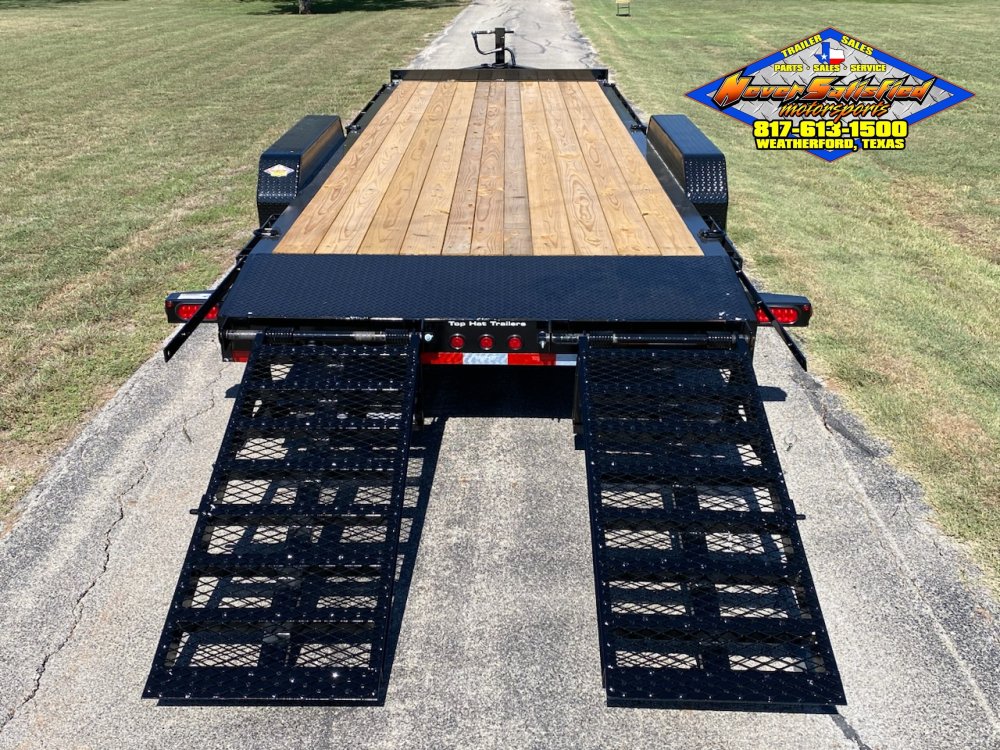 2026 TOP HAT 83" X 22' EQUIPMENT TRAILER W/ WIDE STAND UP RAMPS, SPARE 14,000 GVWR