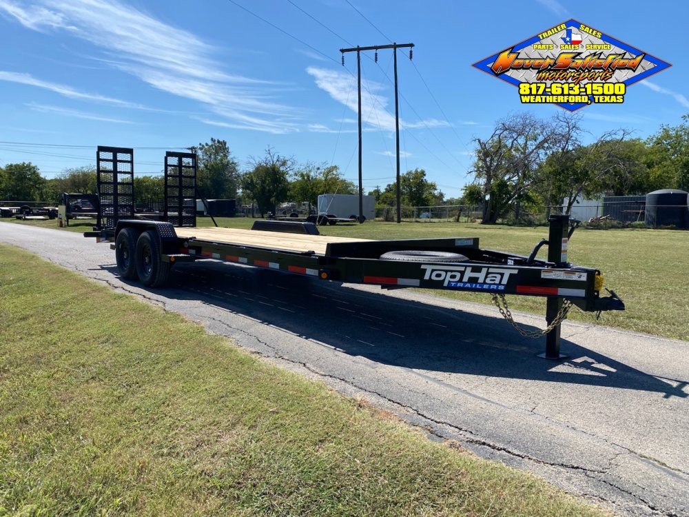 2026 TOP HAT 83" X 22' EQUIPMENT TRAILER W/ WIDE STAND UP RAMPS, SPARE 14,000 GVWR