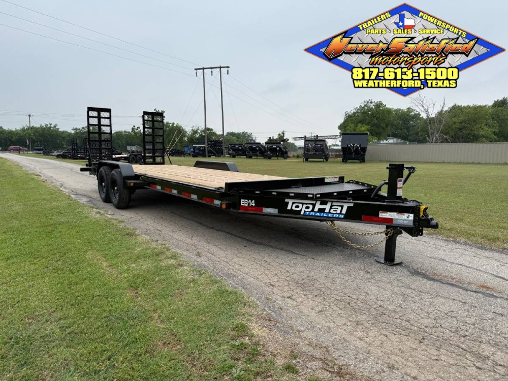 2026 TOP HAT 83" X 22' EQUIPMENT TRAILER W/ WIDE STAND UP RAMPS, SPARE 14,000 GVWR