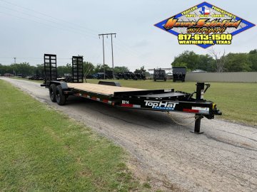 2026 TOP HAT 83" X 22' EQUIPMENT TRAILER W/ WIDE STAND UP RAMPS, SPARE 14,000 GVWR