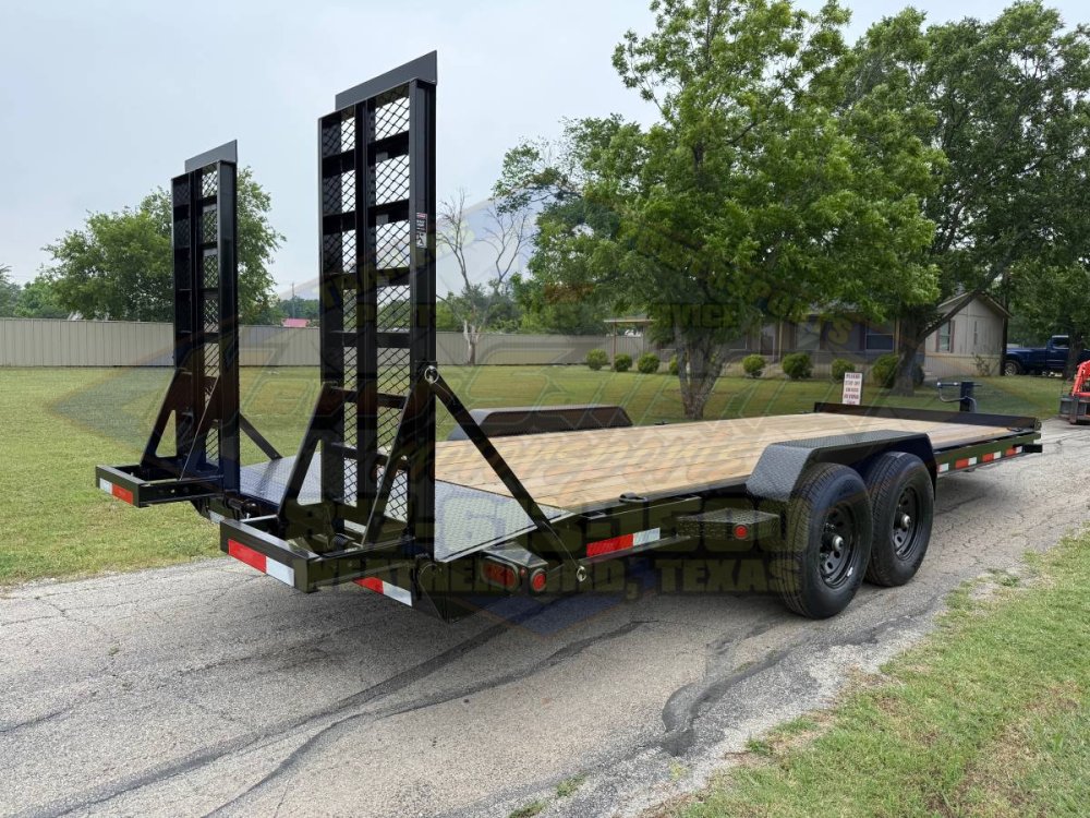 2026 TOP HAT 83" X 22' EQUIPMENT TRAILER W/ WIDE STAND UP RAMPS, SPARE 14,000 GVWR