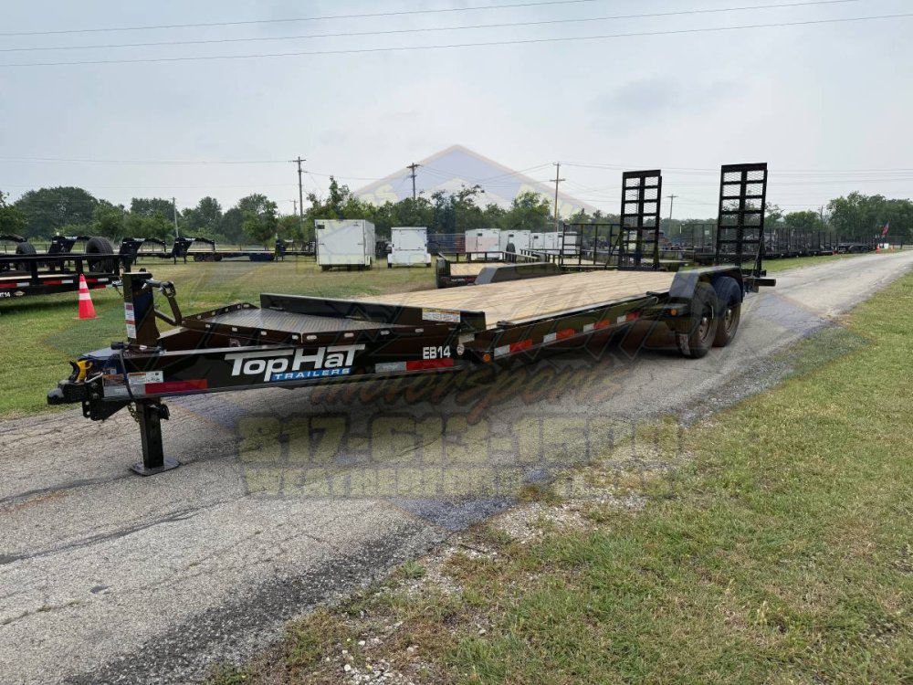 2026 TOP HAT 83" X 22' EQUIPMENT TRAILER W/ WIDE STAND UP RAMPS, SPARE 14,000 GVWR