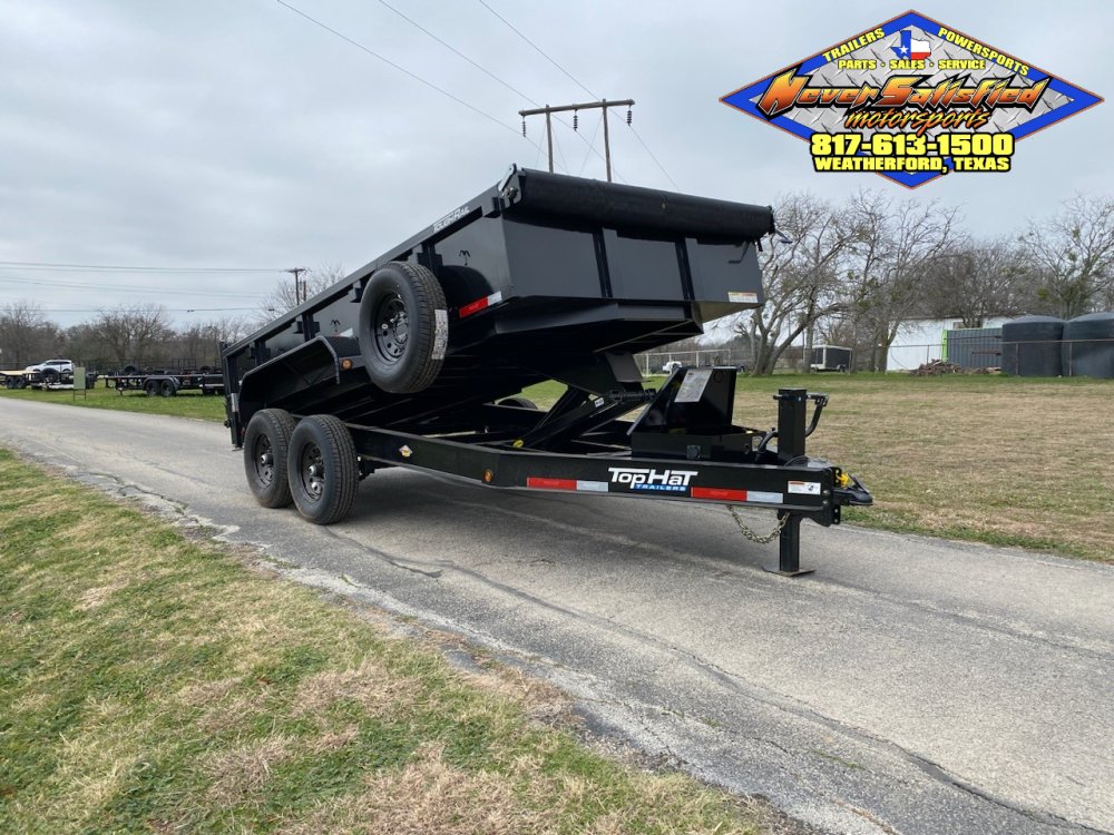 2026 TOP HAT 83" X 14' LOW PROFILE DUMP TRAILER WITH TARP, RAMPS AND SPARE 14,000 GVWR