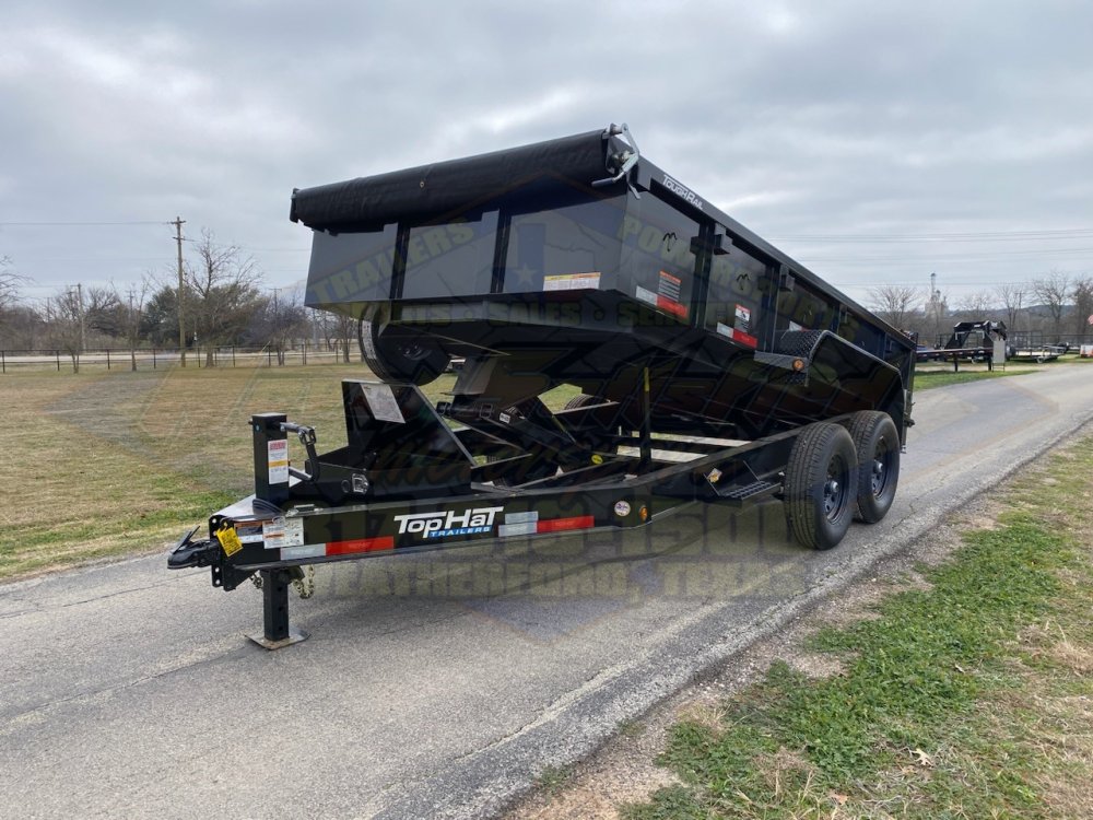 2026 TOP HAT 83" X 14' LOW PROFILE DUMP TRAILER WITH TARP, RAMPS AND SPARE 14,000 GVWR