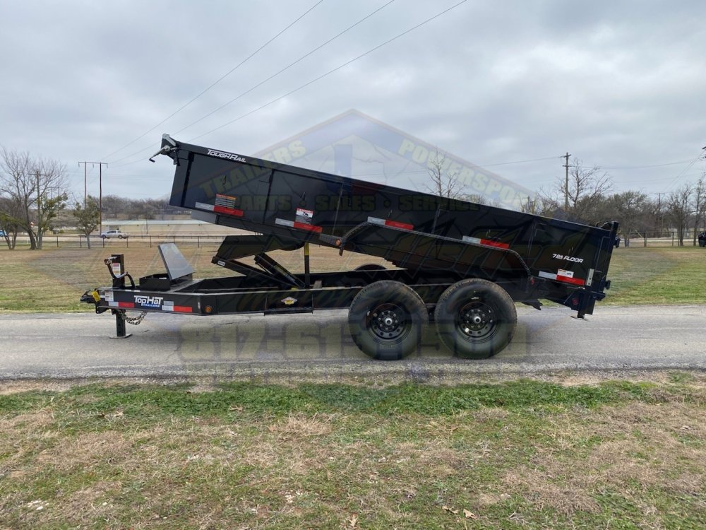 2026 TOP HAT 83" X 14' LOW PROFILE DUMP TRAILER WITH TARP, RAMPS AND SPARE 14,000 GVWR