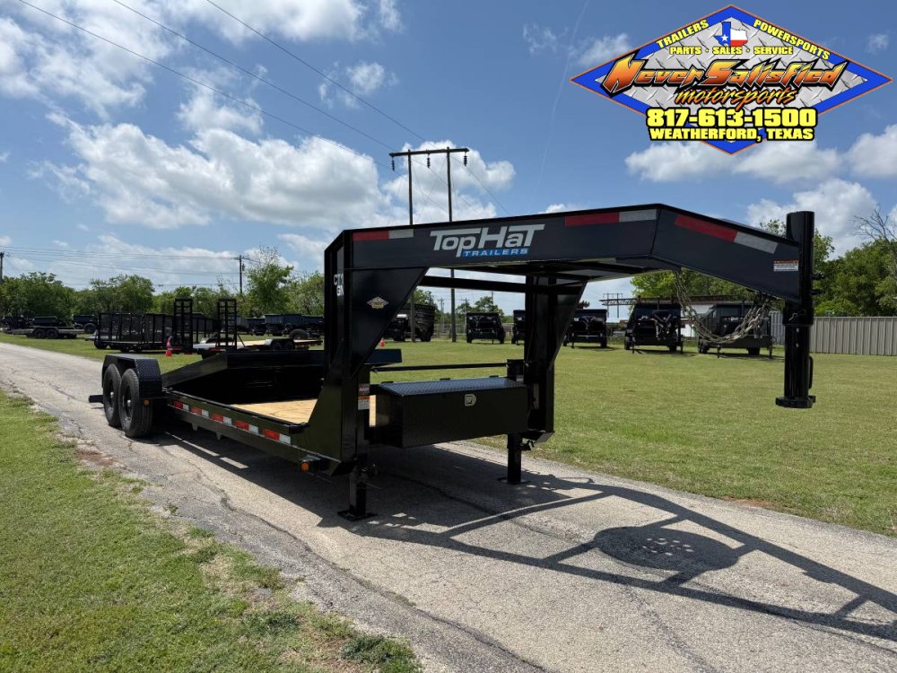 2026 TOP HAT 83" X 24' GOOSENECK TILT DECK SHOCK TRAILER WITH SPARE 14,000 GVWR