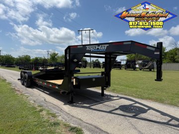 2026 TOP HAT 83" X 24' GOOSENECK TILT DECK SHOCK TRAILER WITH SPARE 14,000 GVWR