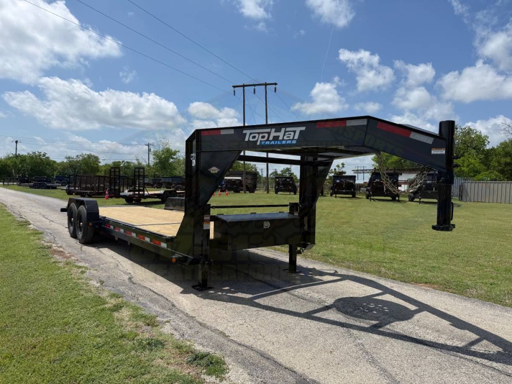 2026 TOP HAT 83" X 24' GOOSENECK TILT DECK SHOCK TRAILER WITH SPARE 14,000 GVWR