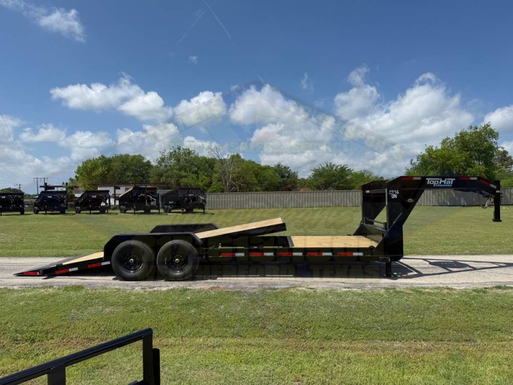 2026 TOP HAT 83" X 24' GOOSENECK TILT DECK SHOCK TRAILER WITH SPARE 14,000 GVWR