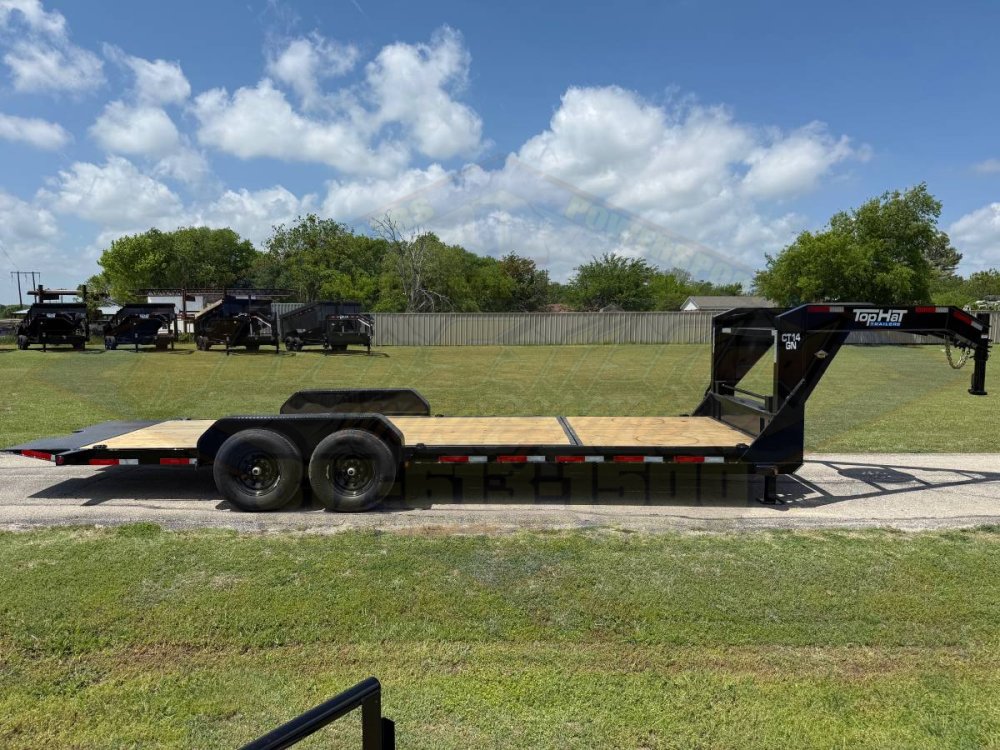 2026 TOP HAT 83" X 24' GOOSENECK TILT DECK SHOCK TRAILER WITH SPARE 14,000 GVWR
